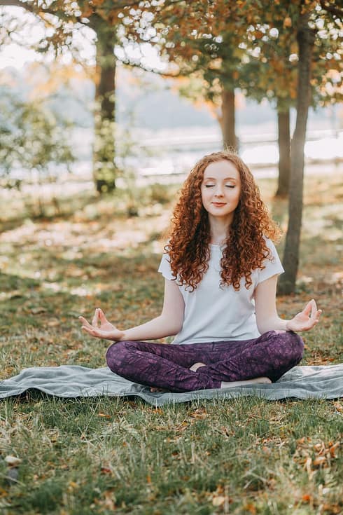 photo of woman meditating